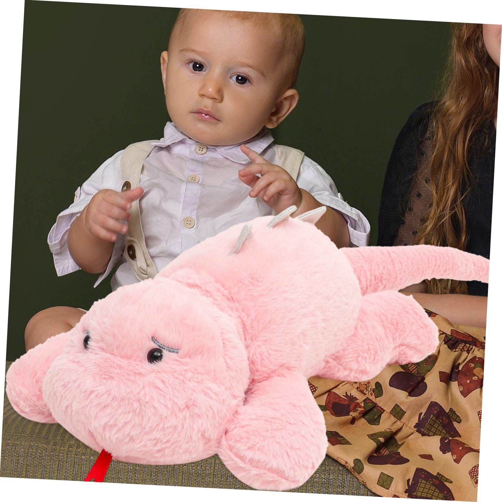 Dinosaurio de Peluche Rosa de Felpa y Algodón PP, Juguete
