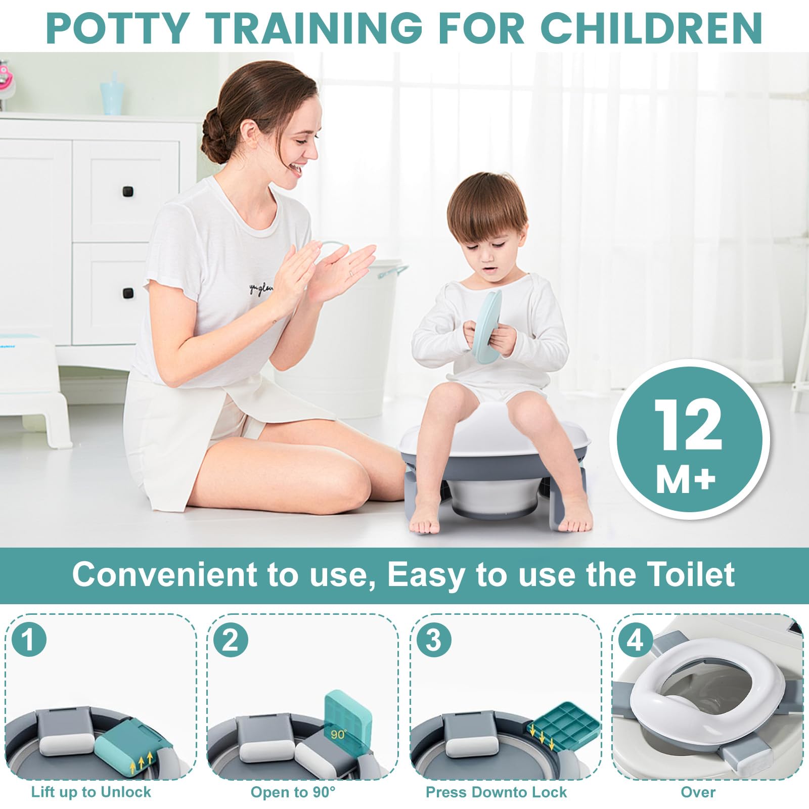 Tragbare Baby Toilette, Faltbare Kindertoilette, Toilettensitz für Reise