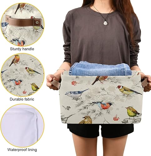 Miniatura 45 de AUUXVA Cesta de almacenamiento del antiguo Egipto, caja de almacenamiento de lona duradera plegable para juguetes, cesta organizadora con asas