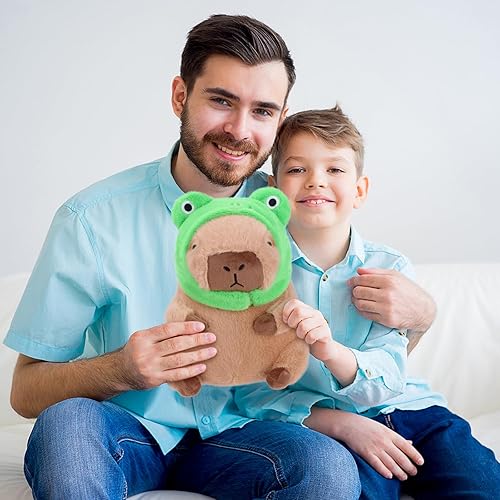 Miniatura 17 de RichRabbit Lindo Capybara - Peluche de Capibara de peluche, juguetes de peluche para abrazar, regalos para niños, felpa marrón, sombrero