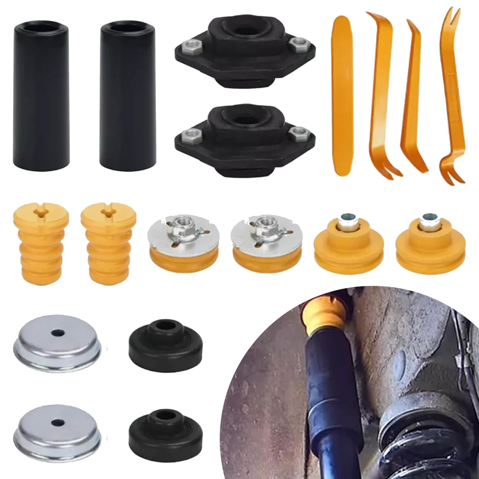 Cuscinetto a Molla, Cuscinetto a Cupola, Kit di Riparazione, per Ammortizzatori, per Asse Posteriore, Ammortizzatori Inferiori, Compatibili con BW X1er X3er Serie E81 E82 E87 E90 E92 E93 335067717