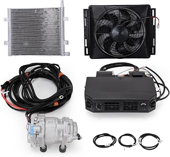 12V Under Dash Air Conditioner 137000 BTU, Universal 12 Volt A/C Kit System, Electric 12V DC Underdash AC Unit Quiet, Fast Cooling &Heating for Classica Car, Automotive, Truck, ATV, Pickup,Tractor