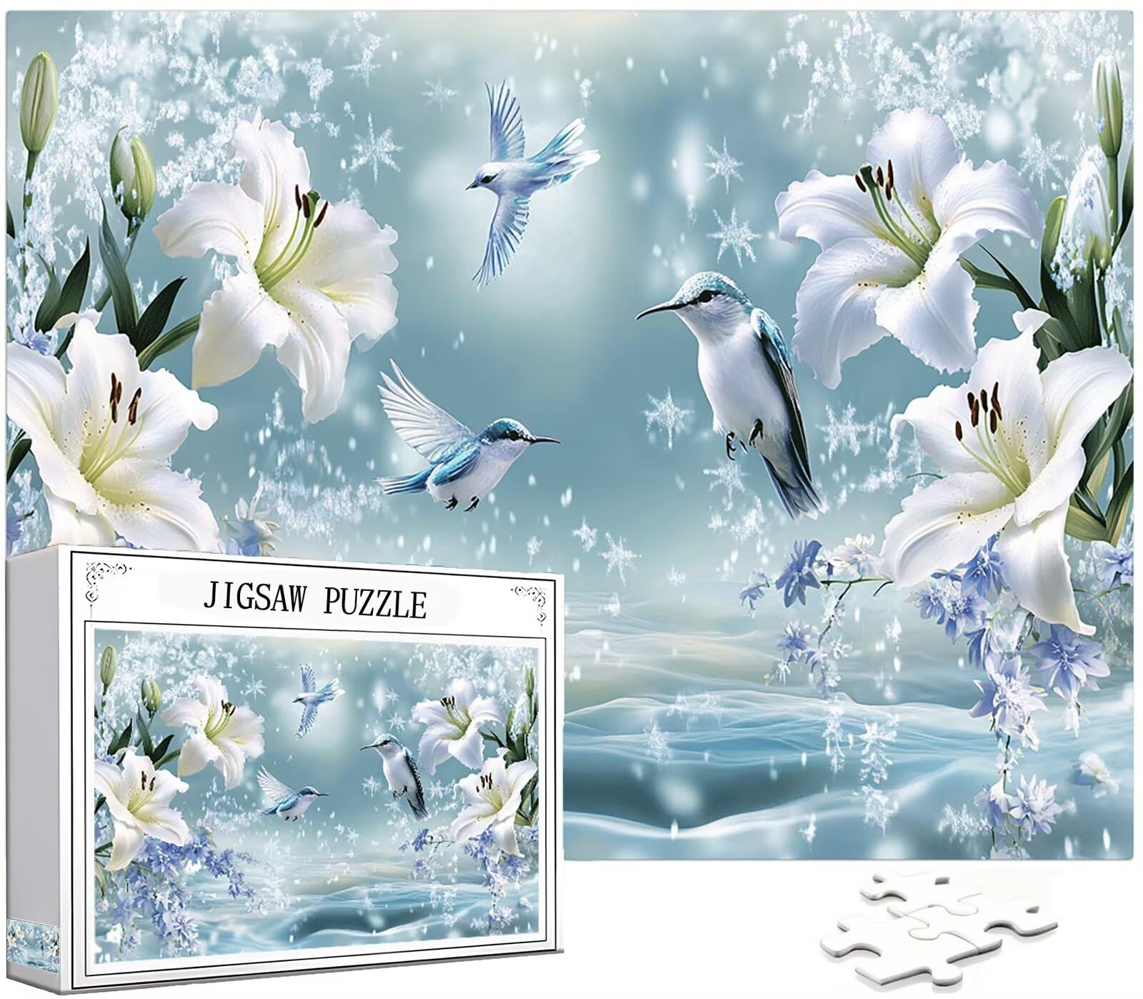 Ptak Puzzle 1000 sztuk dla dorosłych, Puzzle Kwiat Wzór Projekt, Jigsaw Dorosłych, 5D DIY Rzemiosło Rodzina Zajęcia z Pakowaniem Pudełka, Dekoracja ścienna do domu, Prezent Kobiety, 75x50cm, Model466
