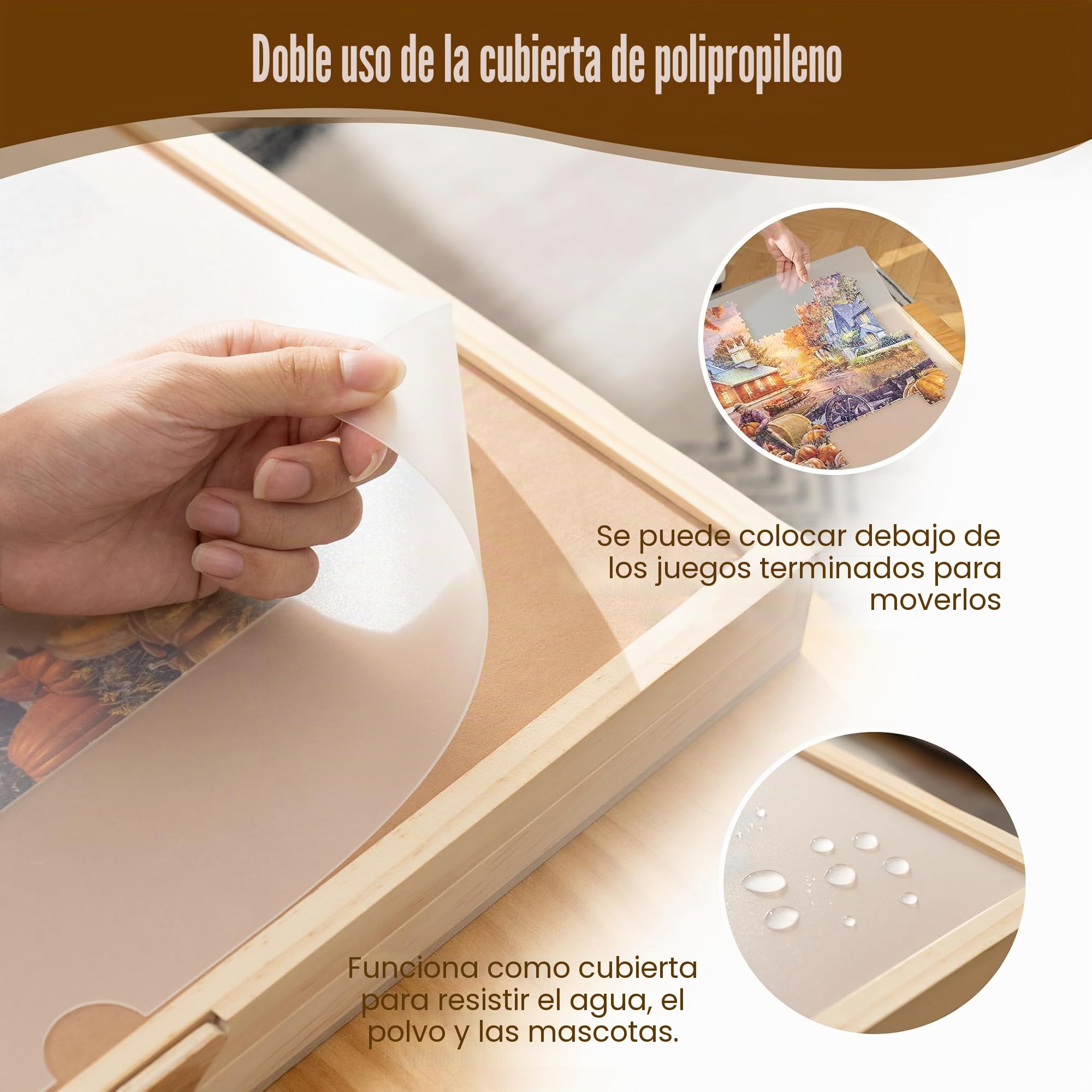 Tektalk Tabla de rompecabezas convertible que se utiliza como tabla de rompecabezas vertical y horizontal, mesa de rompecabezas ajustable con cubierta y 4 bandejas de clasificación de fieltro de