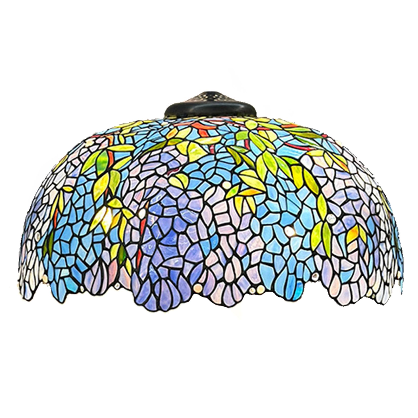 Tiffany Style witrażowy klosz lampy zastępczej do lamp podłogowych, stołowych i biurkowych, poprawia oświetlenie do czytania dzięki śródziemnomorskiemu wzornictwu