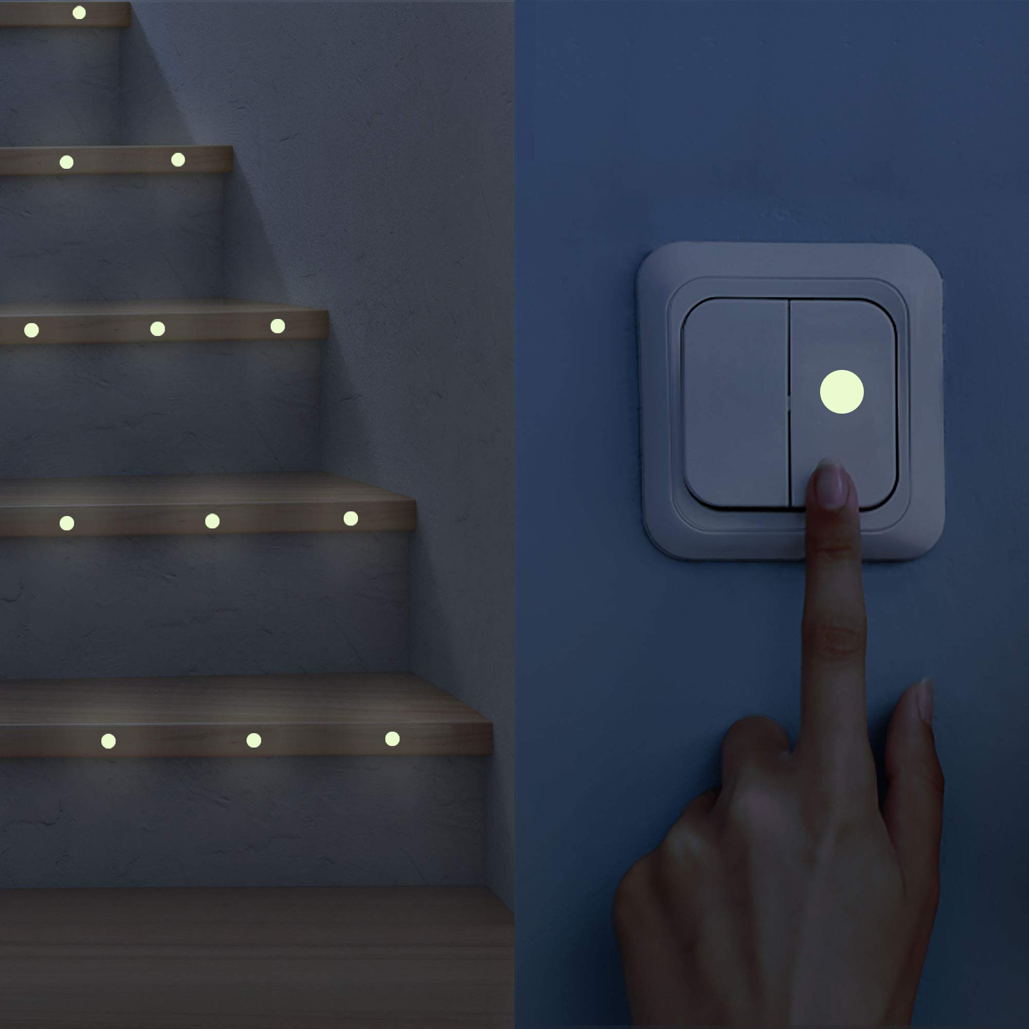 Paraboo Punti luminosi soffitto [524 pzz.] - stelle fluorescente adesive – adesivi fluorescenti - puntini luminose per cameretta per il tuo cielo stellato
