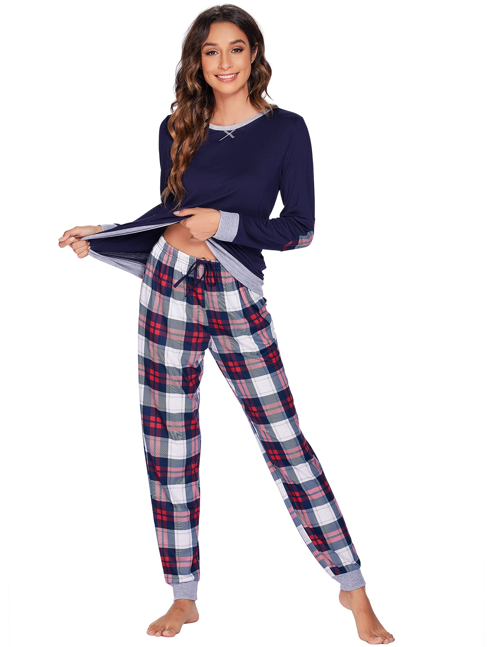 UNibelle Pigiami Donna Lungo Invernale Pigiami Manica Lunga Pigiami Sleepwear Set S-XXL