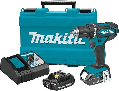 Makita XFD10R 18V LXT Kit de taladro de 12" inalámbrico compacto de iones de litio (2.0Ah)