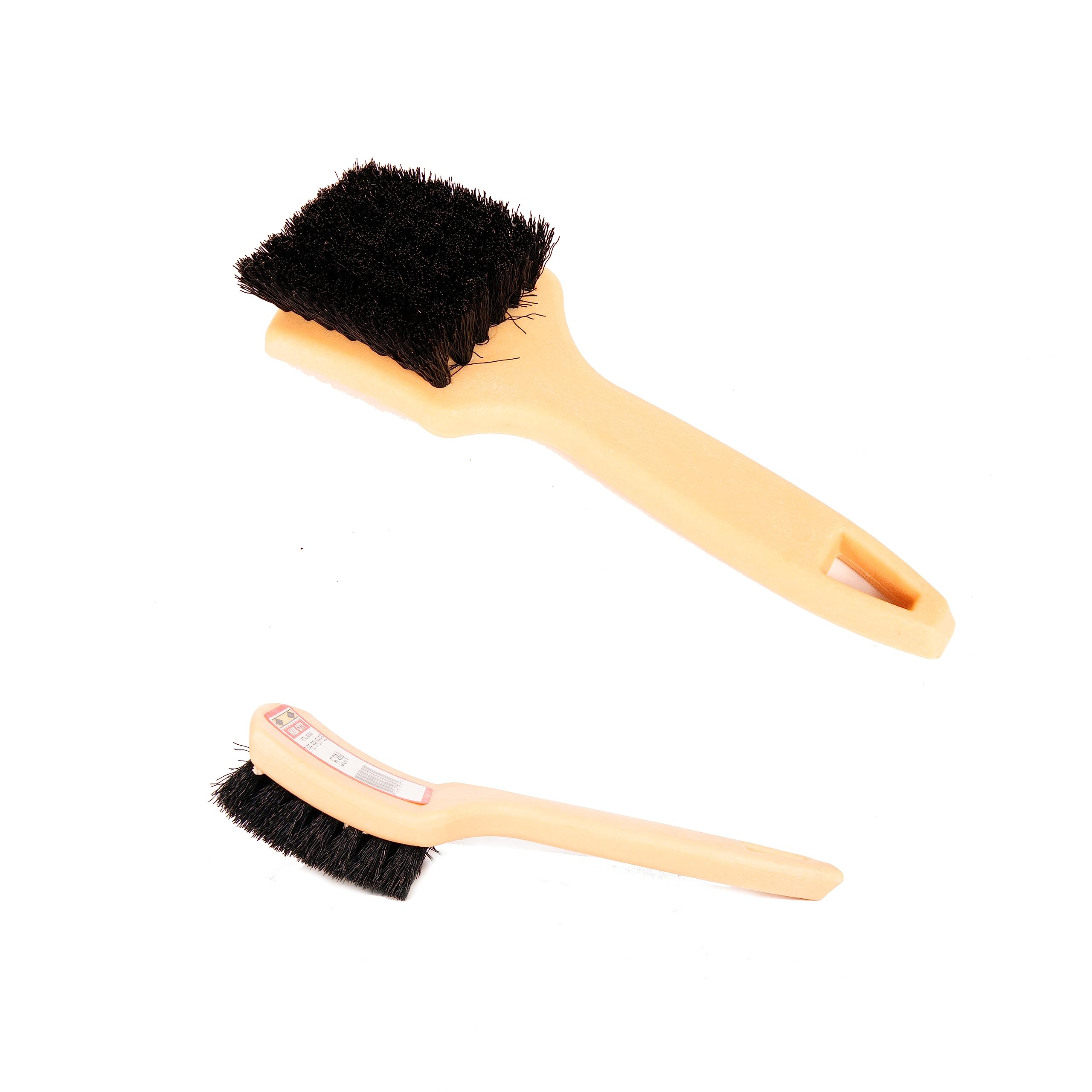 Hub City Industries Tire Brush, 8" Black Nylon Bristle, Vehicle & Specialty Brushes, Sidewall Scrub Brush with Plastic Block, Molded Block Has Hanger