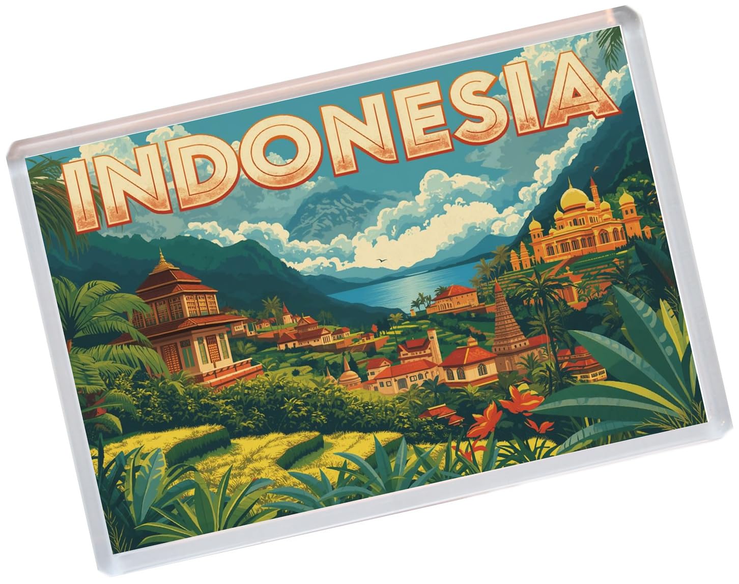 Indonesia - Jumbo Artistic Fridge Magnet 96 x 67mm BBSFHM2122