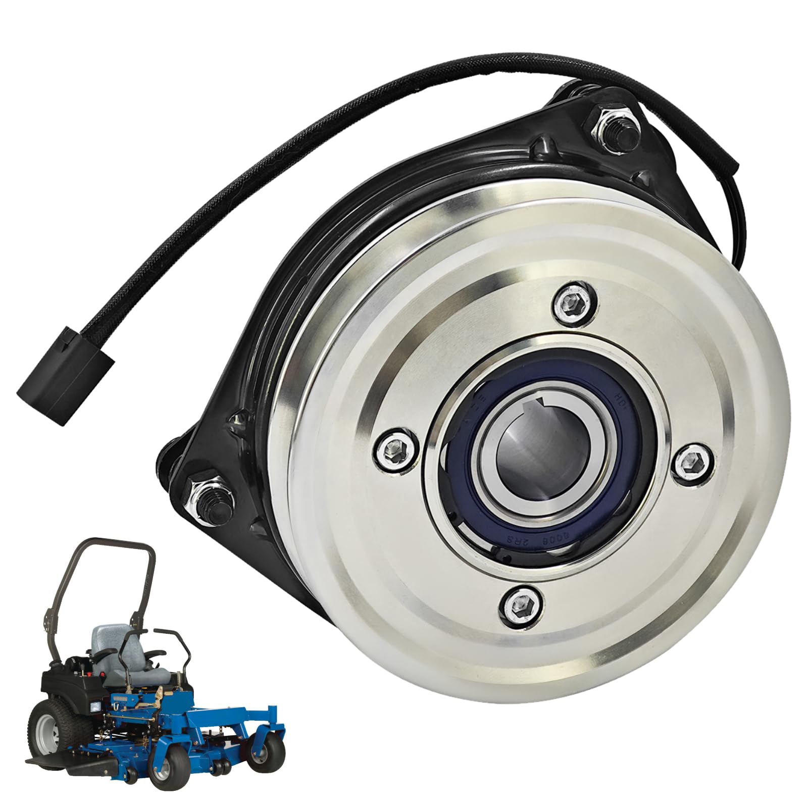 Embrague PTO 539113437 X0606 para Husqvarna EZ4822 EZ4824 EZ6124 EZ5224 EZ5225, embrague eléctrico PTO de 150 pies compatible con Dixon para cortacéspedes Kees al aire libre con arnés de