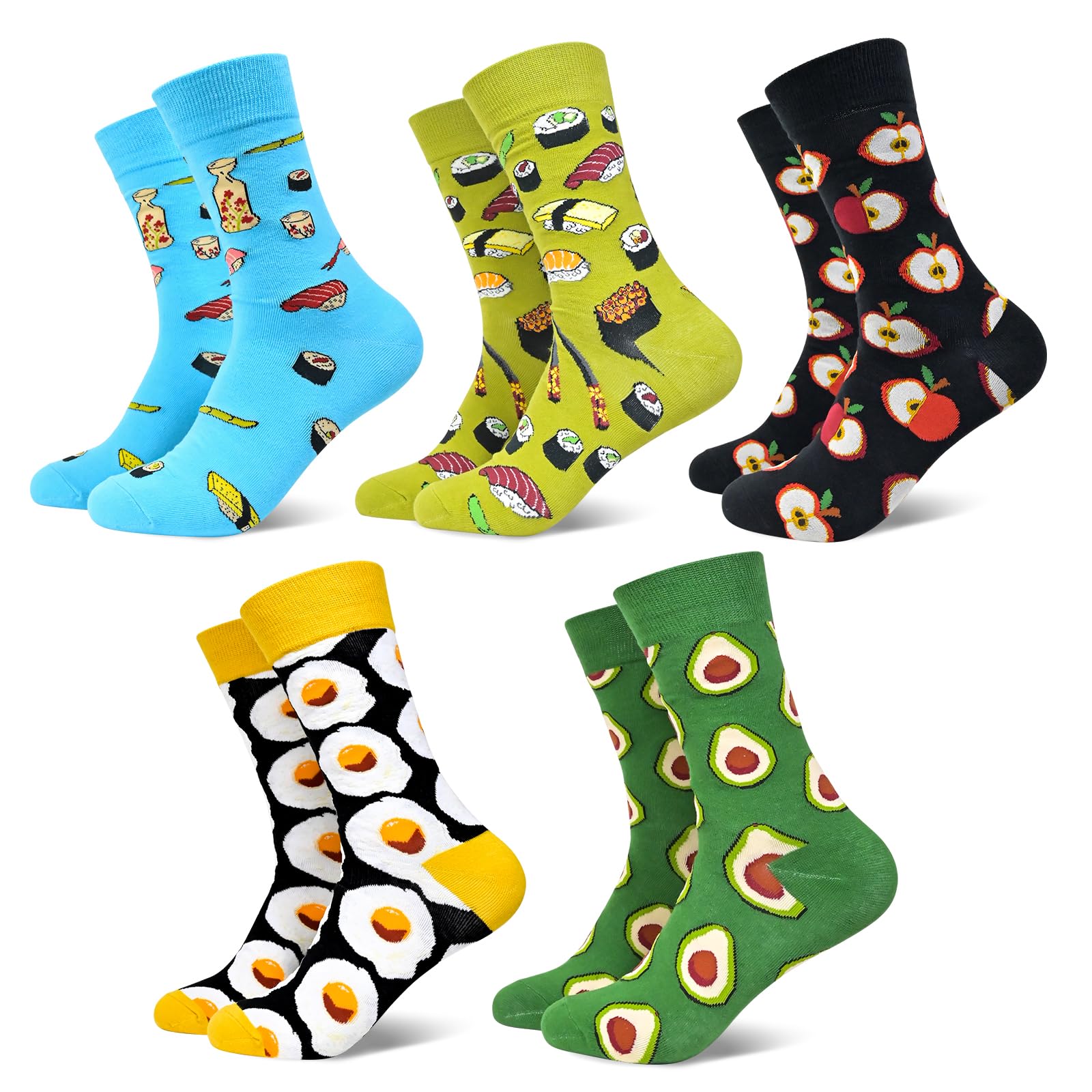 Stynice 5 Paar Bunte Lustige Socken Herren 43-46 - Witzige Baumwollsocken für Männer Frauen - Funny Baumwolle Motiv Socks Kuschelsocken