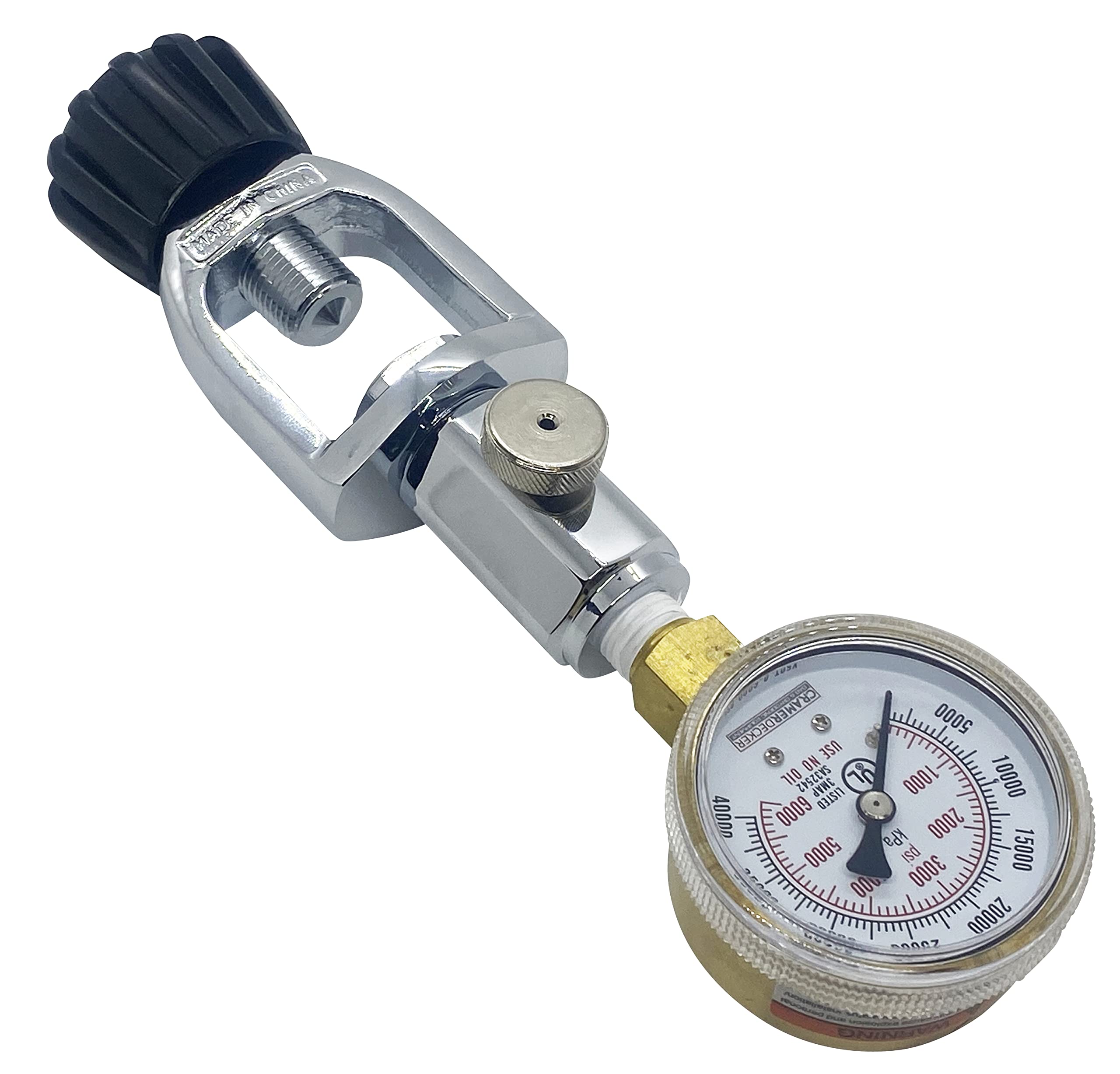 Scuba Tank Yoke Pressure Check Gauge