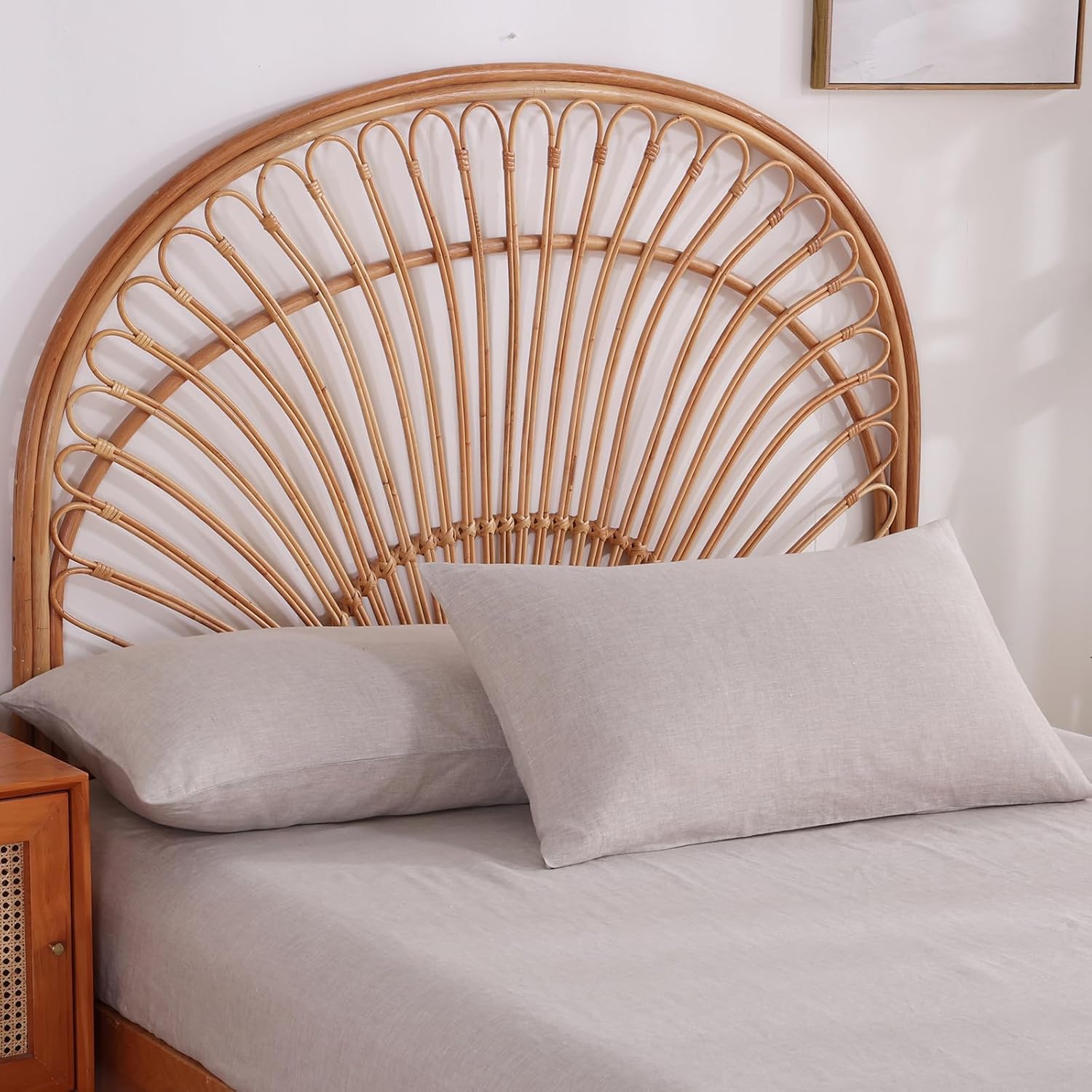 100% French Linen Pillowcase Set of 2, Breathable Envelope Closure Soft Linen Pillow Cover,Soft Luxury Hotel & Home Use, Gift - Image 4