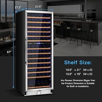Amazon.com: COSTWAY 24-Inch Wine Cooler Refrigerator, 154