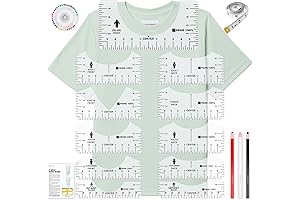 17Pcs Tshirt Ruler Guide for Vinyl Alignment: An Essential Tool for Cricut Heat Press Designs