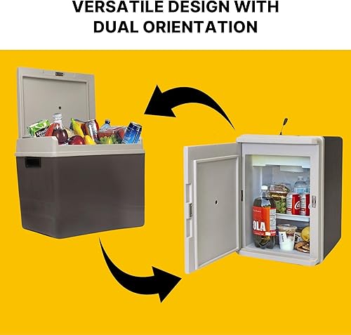 Miniatura 4 de Koolatron Enfriadorcalentador eléctrico de 12 V, refrigerador termoeléctrico de automóvil de 38 L (40 qt), puerta reversible, conexión de 12 voltios