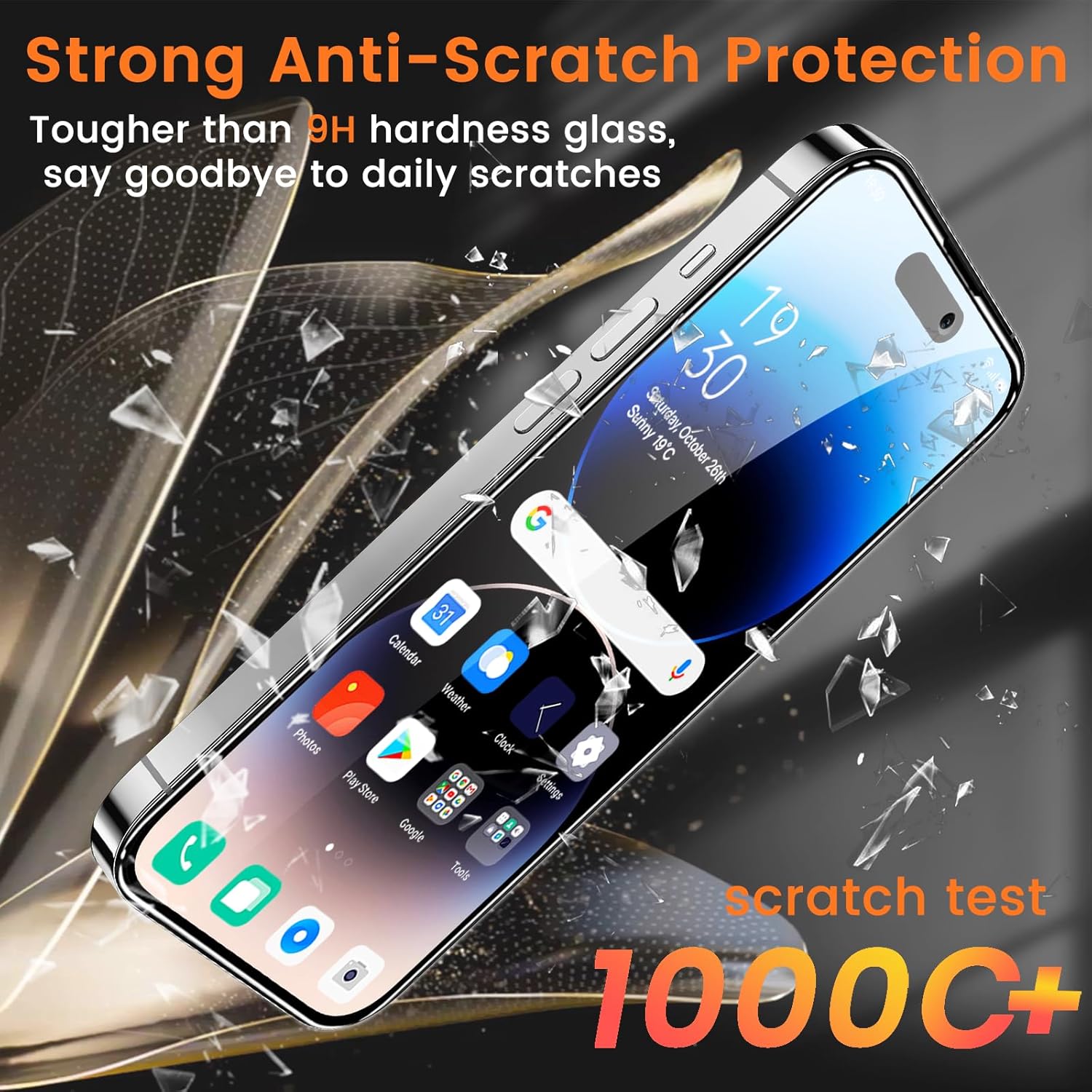 3+3 Pack Privacy Screen Protector for iPhone 14 Pro 6.1-Inch with 3 Pack Camera Lens Protector, Anti Spy Tempered Glass Film 9H Hardness Bubble Free Case Friendly - Image 4