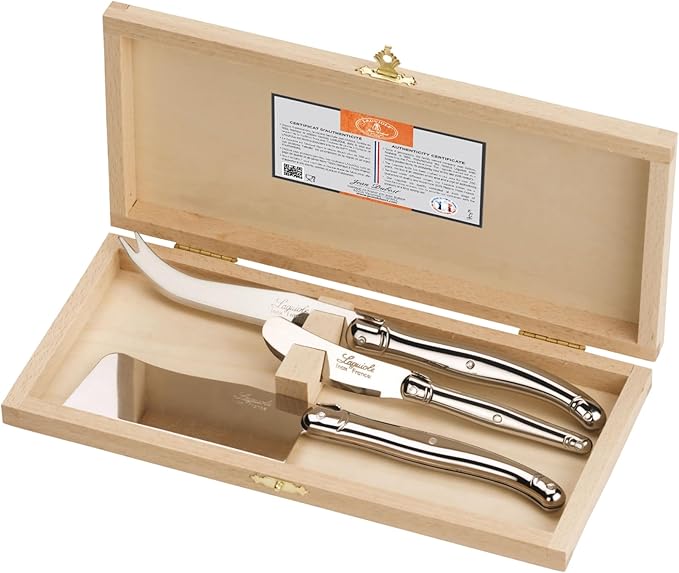 Jean Dubost 3-Piece Cheese Set Stainless Steel