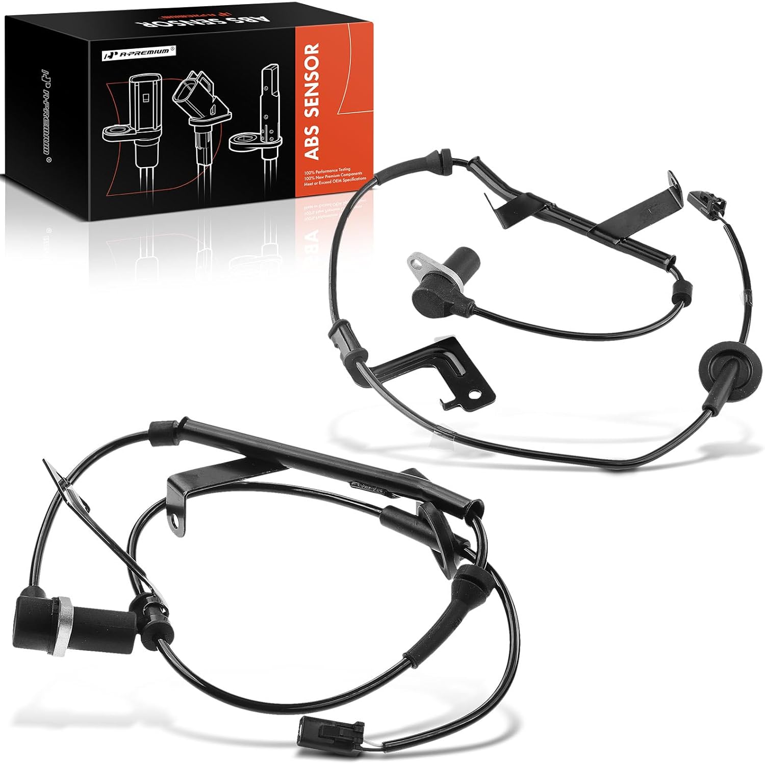 A-Premium ABS Wheel Speed Sensor Compatible with Hyundai & Kia Models - Sonata 1999-2004, XG300 2001, XG350 2002-2005, Magentis 2001-2006, Optima 2001-2005 - Front Driver and Passenger Side