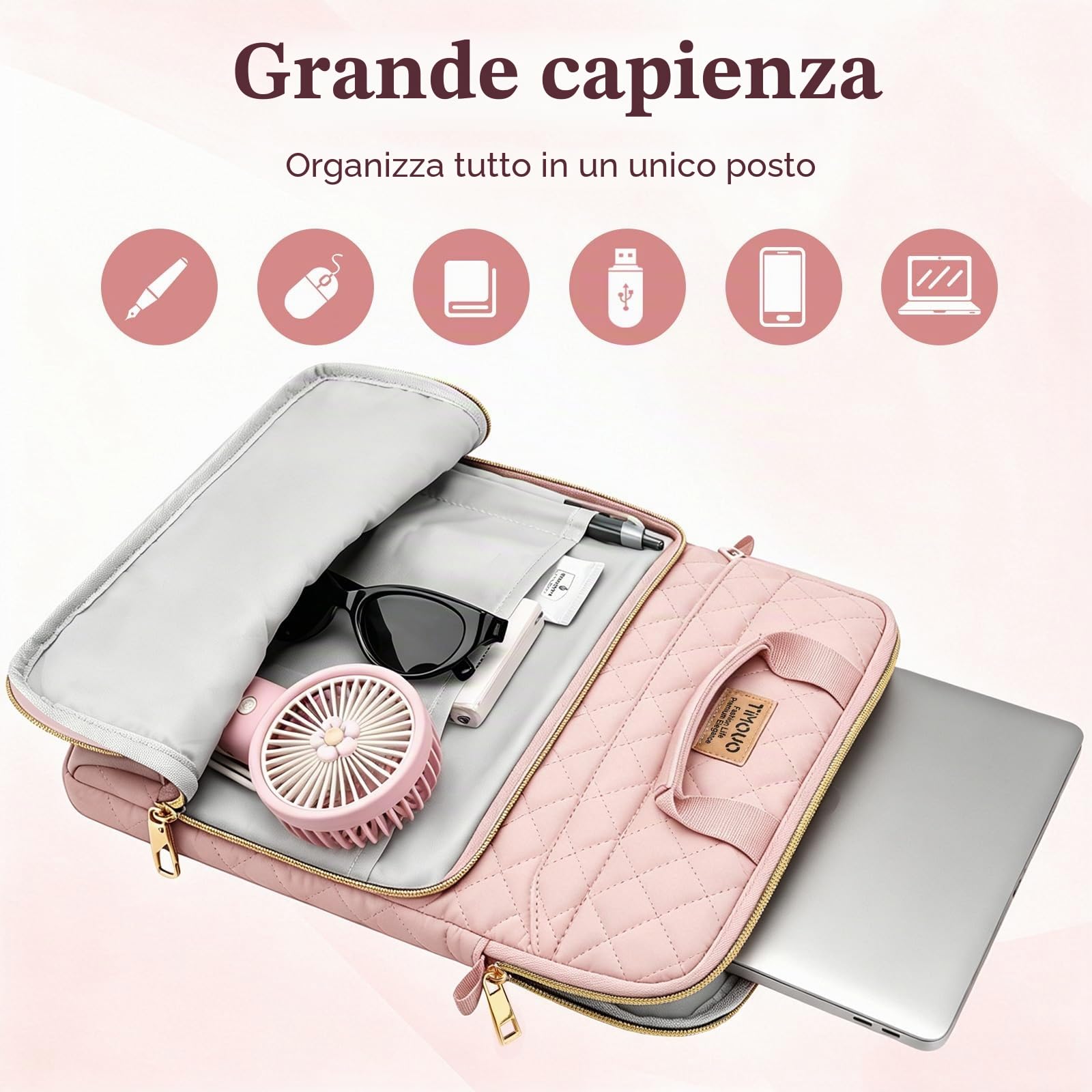 TiMOVO Custodia per MacBook Neo 13 Pollici 2026 Modello A3404 con Chip A18 Pro, Borsa Porta PC con Tracolla e Mini Pochette Rimovibile