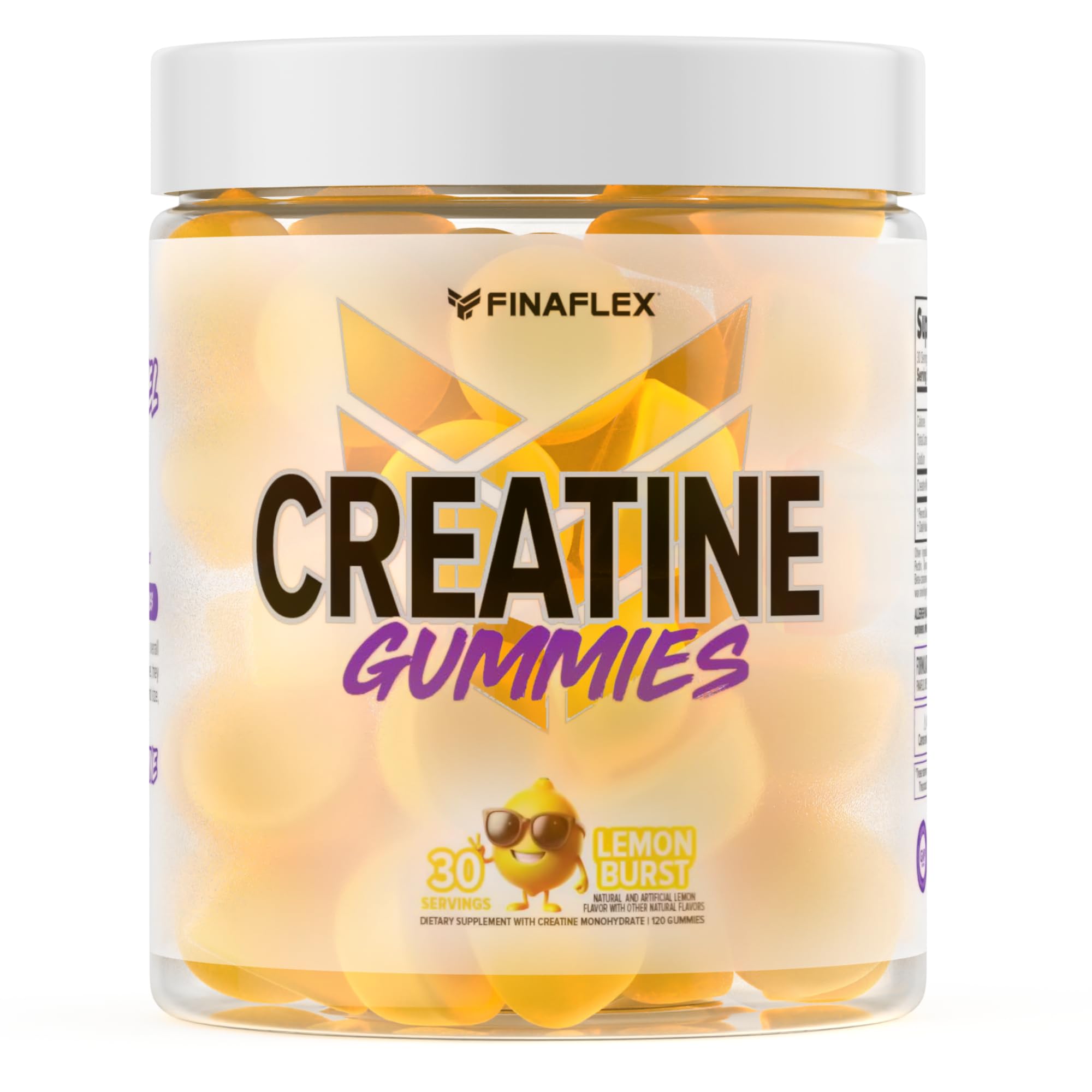 Amazon.com: FINAFLEX Creatine Gummies - 120 Gummies - Lemon Burst