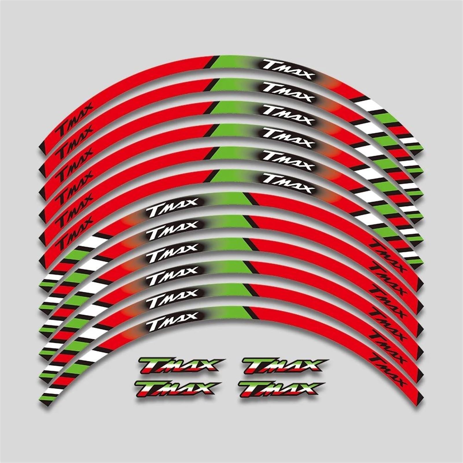 Stickers Motorcycle Stickers Night Reflective Decorative Wheel Rim for Yamaha T MAX500 T-MAX530 XP500 XP530(Style 17)