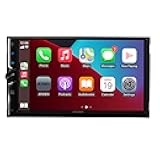 Jensen CAR723W 7-inch Certified Apple CarPlay Android Auto Wired or Wireless | Double DIN Touchscreen Car Stereo Radio | Bluetooth | Backup Camera Input | USB Playback & Charge