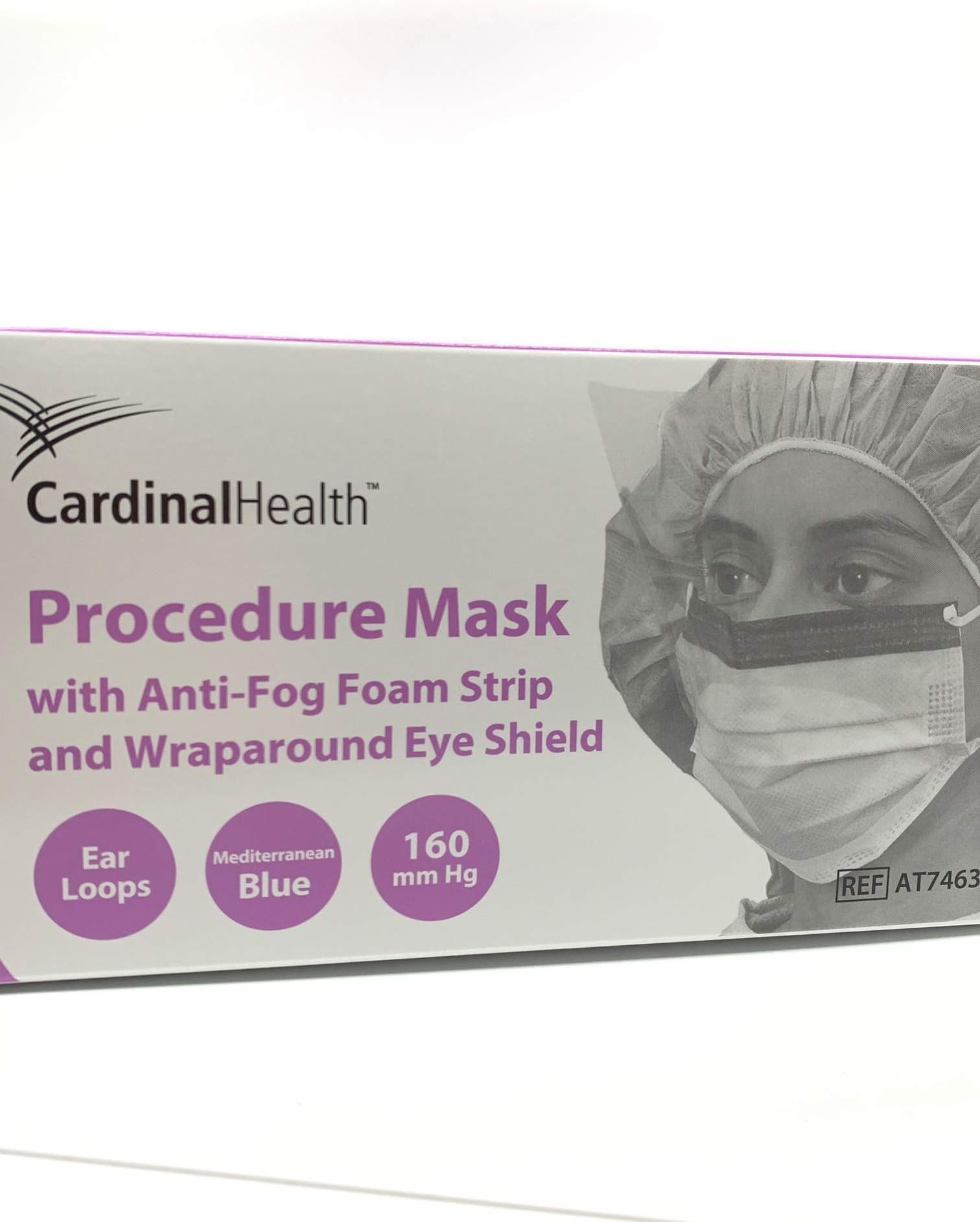 (Model: AT74631) Secure-Gard Pleated Procedure Masks w/Eyeshields - 1/Box of 25