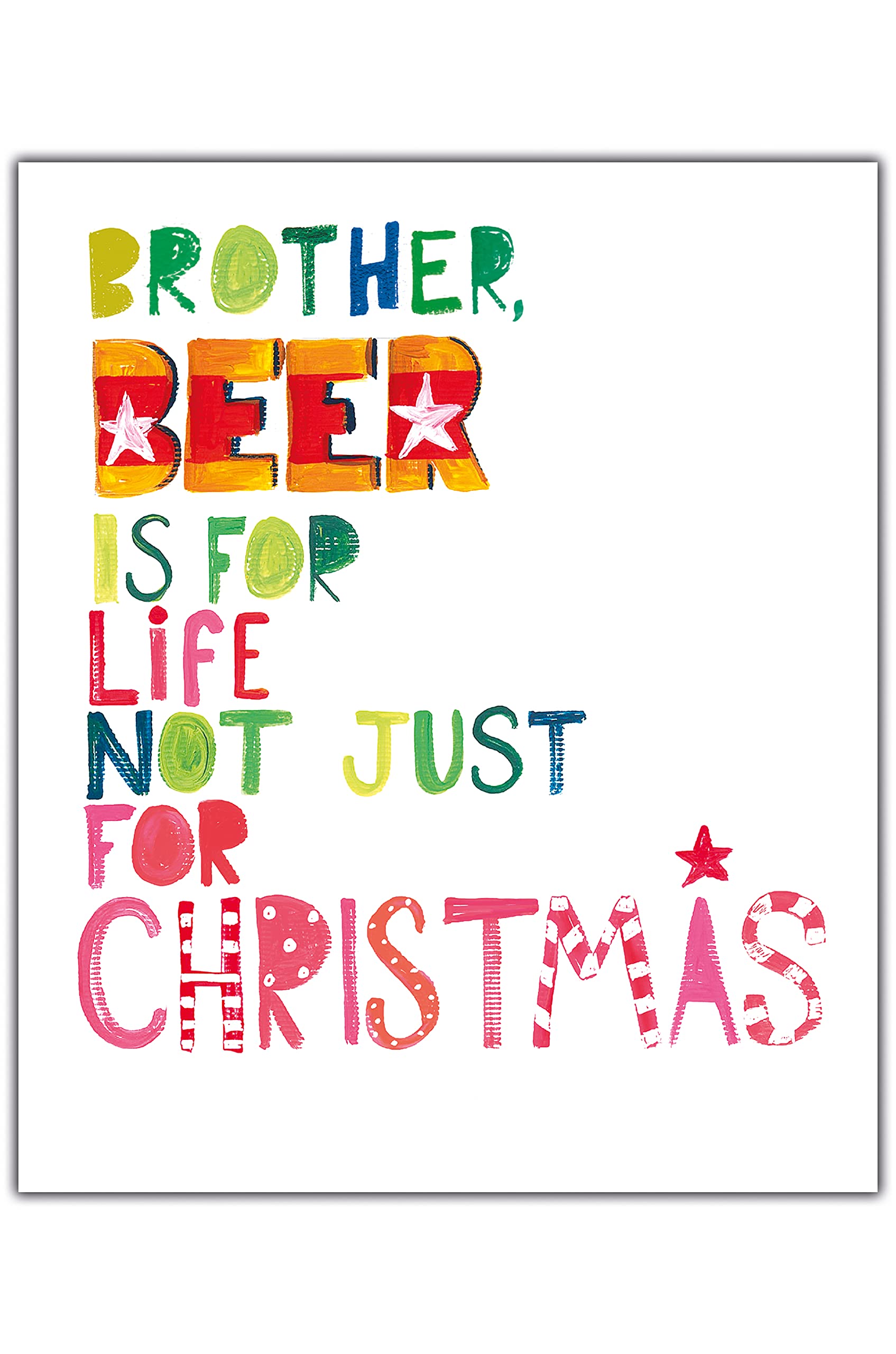 Emotional Rescue Funny Christmas Cards Brother, Brother Christmas Card For Him Funny, Multi, XFW2284