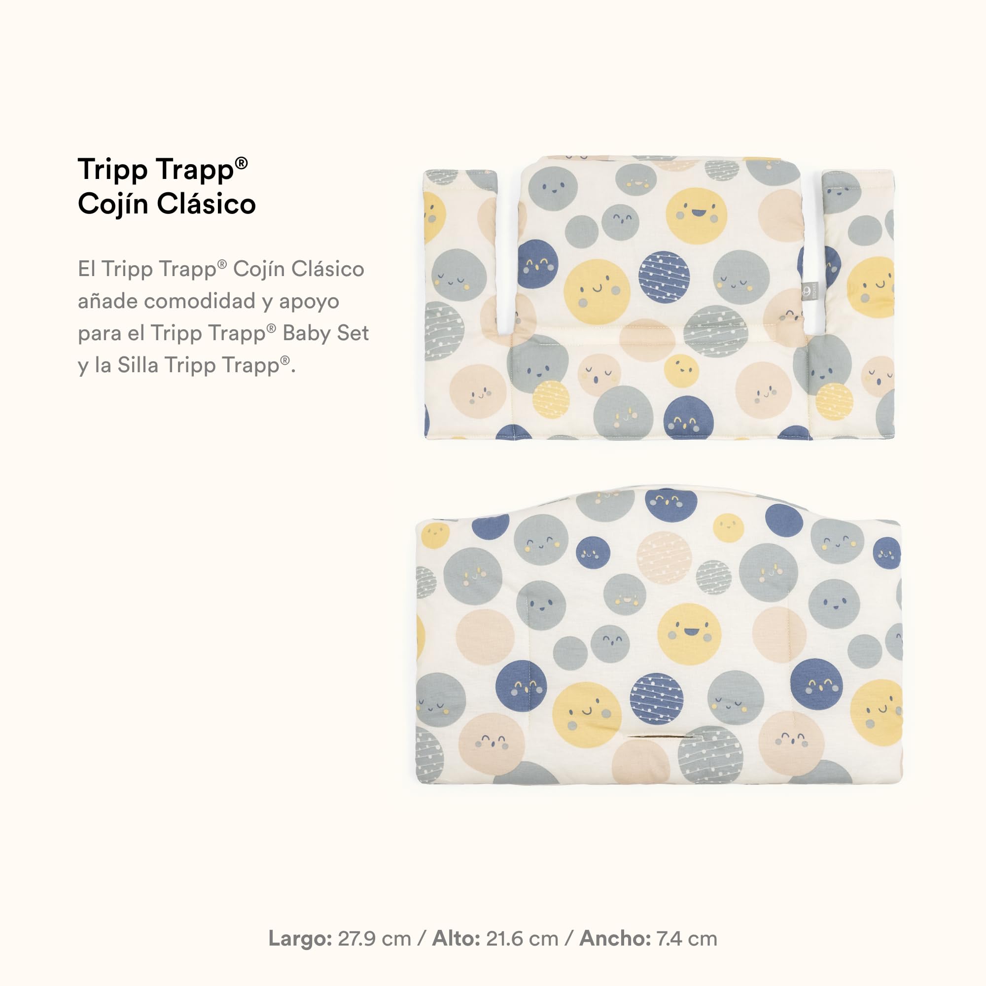 Tripp Trapp Cojín Clásico, Almas - A Juego con la Silla Tripp Trapp y la Trona para Mayor Apoyo y Comodidad - Lavable a máquina - para Todo Tipo de Sillas Tripp Trapp