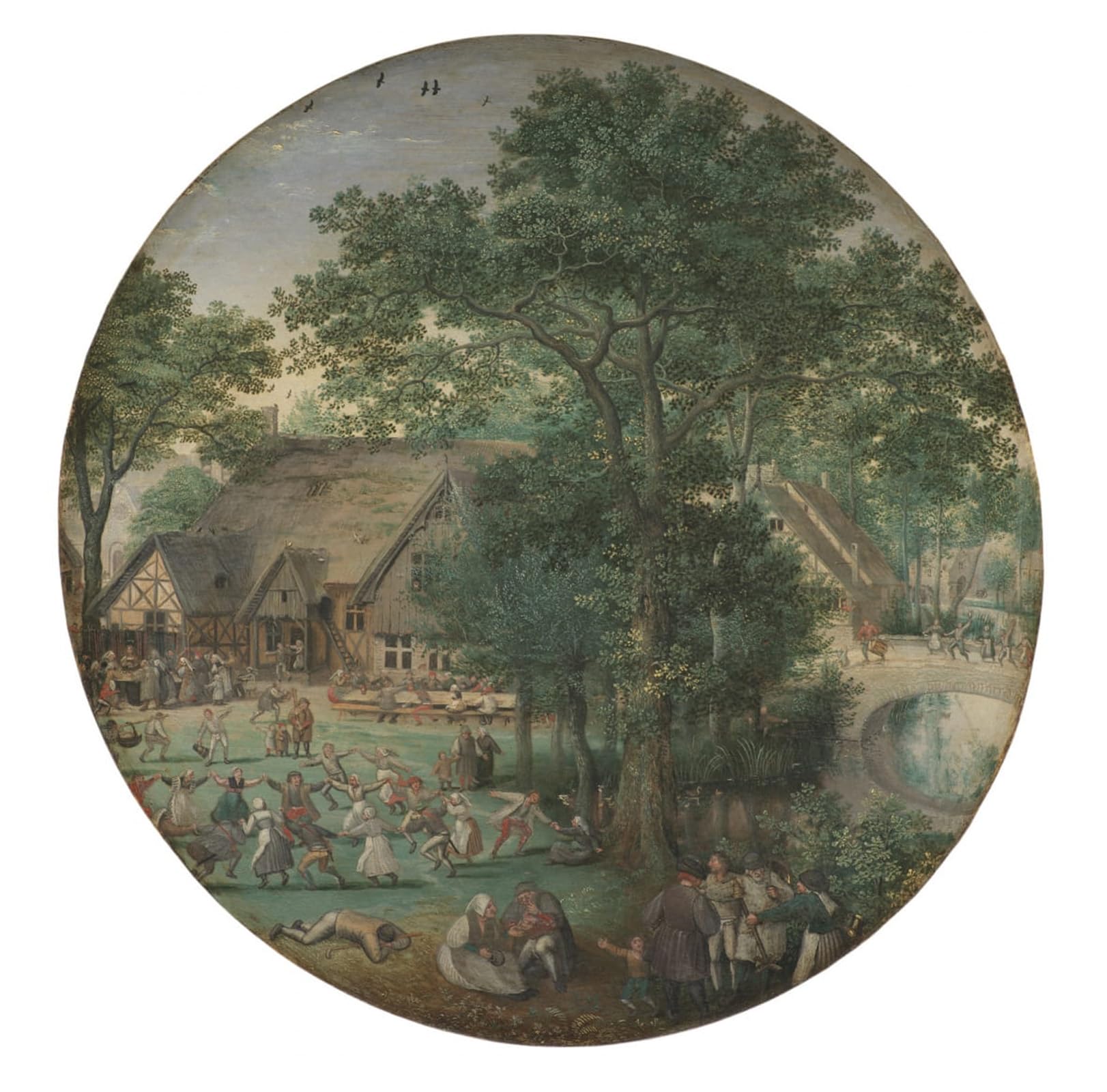 ARTXLXXBN Famous Print Painting Colorful Art Print Peasant Wedding the Wedding Dance in the Open Air by Lucas Van Valckenborch Canvas Art Decorations for Home Decor 60x90cm