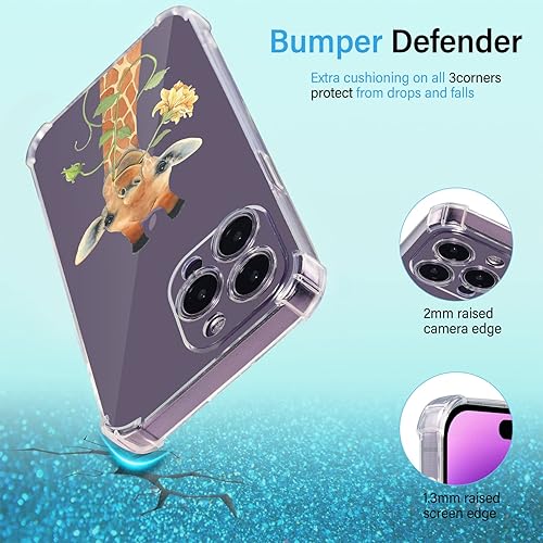 Vista 16 de Roemary Buffertech - Funda protectora para iPhone 13 Pro Max con diseño Golden Retriever, diseño de arcoíris con protector de pantalla