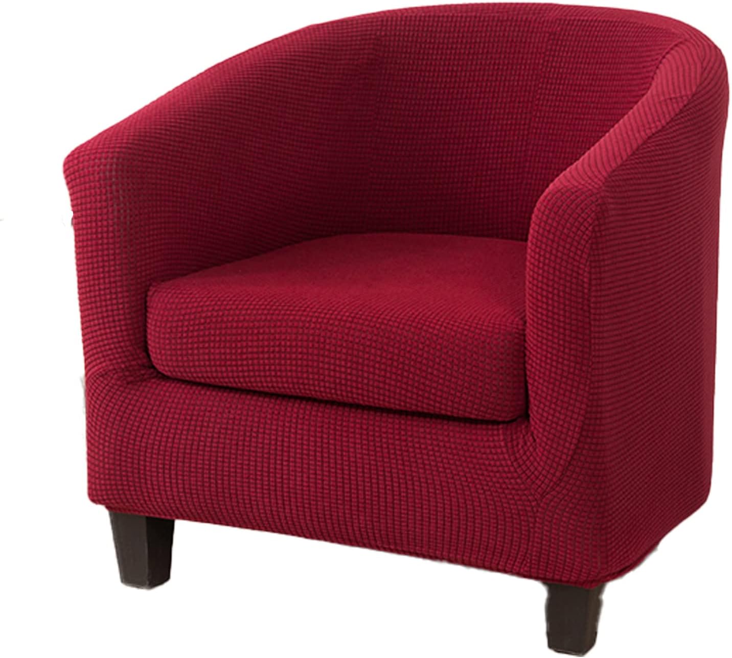 2 Piece Tub Chair Covers with Cushion Cover, Stretch Jacquard Furniture