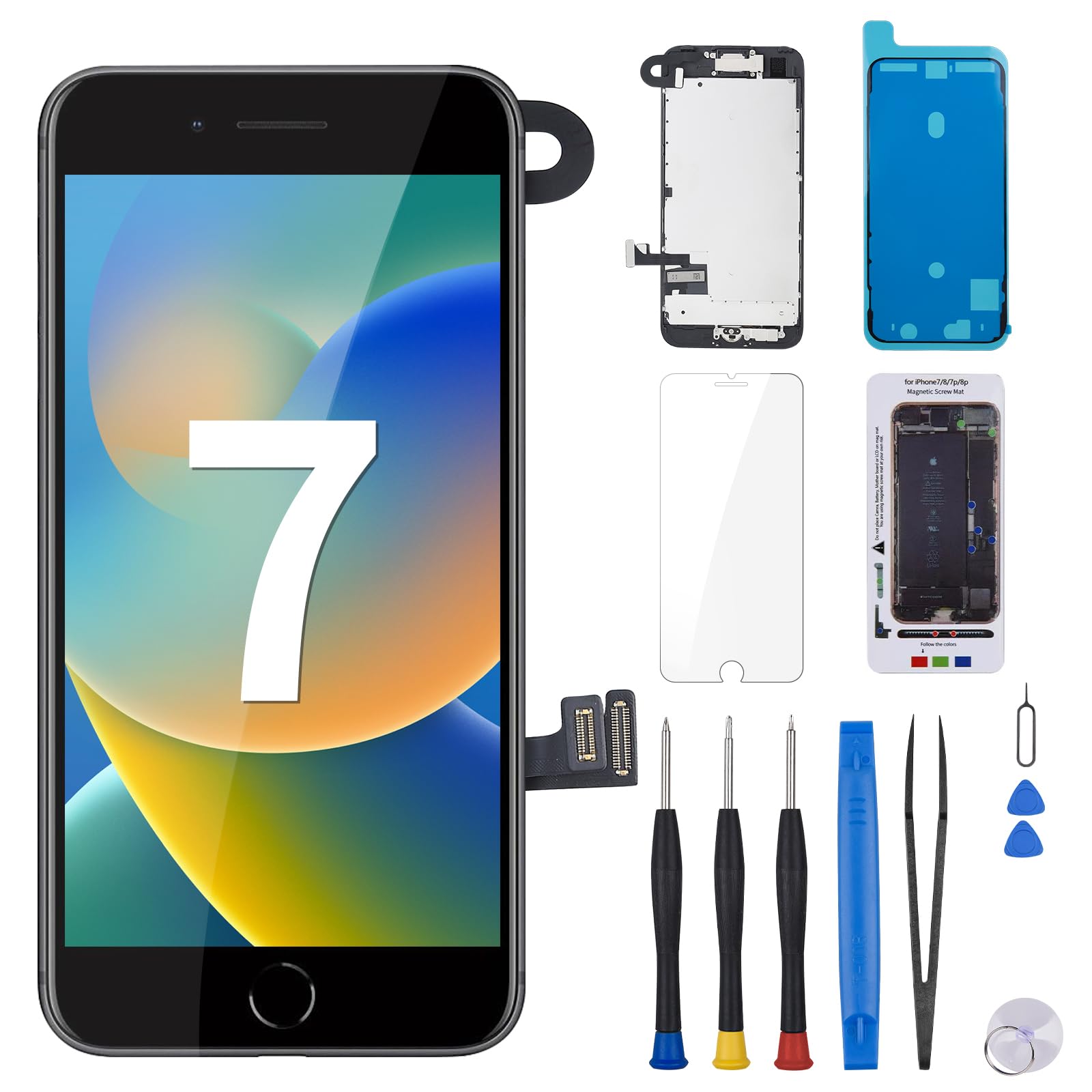Risidamoy for iPhone 7 Screen Replacement with Home Button 4.7