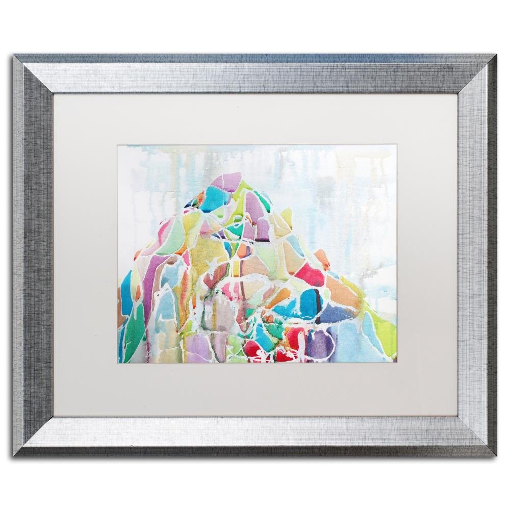 Mount Blackburn by Lauren Moss, White Matte, Silver Frame 16x20-Inch