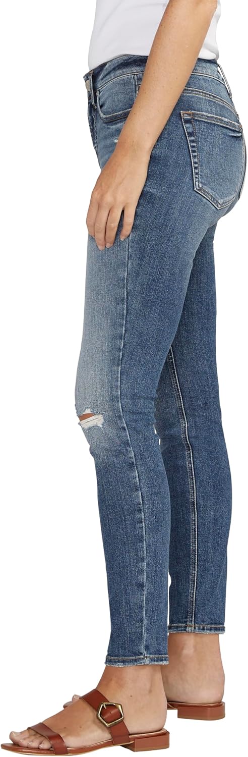 Silver Jeans Co. Women’s Suki Mid Rise Curvy Fit Skinny Jeans