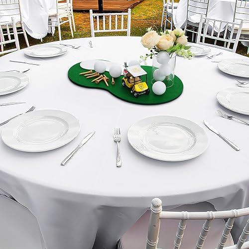 Miniatura 4 de 48 piezas de decoración de mesa de golf con carrito de pelota de práctica, tapete en forma de campo de golf para suministros temáticos deportivos,