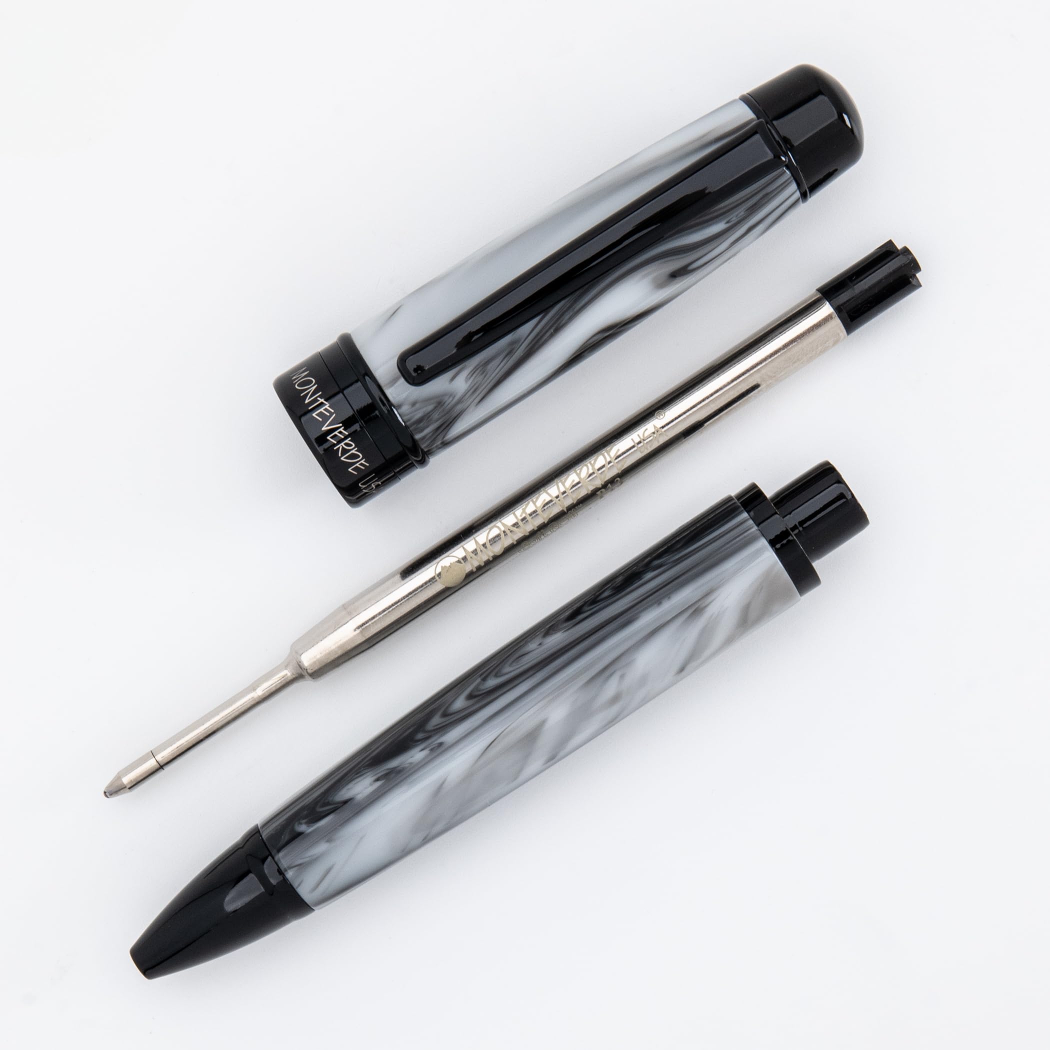モンテベルデ プリマ ボールペン グレースワール Amazon | Monteverde USA プリマグレー渦巻きボールペン - 手作り樹脂