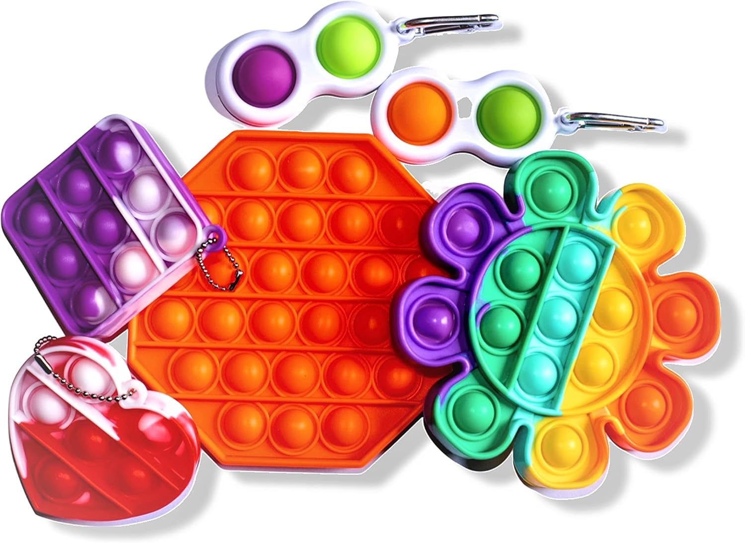 Value Pack Pop It Fidget Toys Set for Kids and Adults Push Pop Bubble