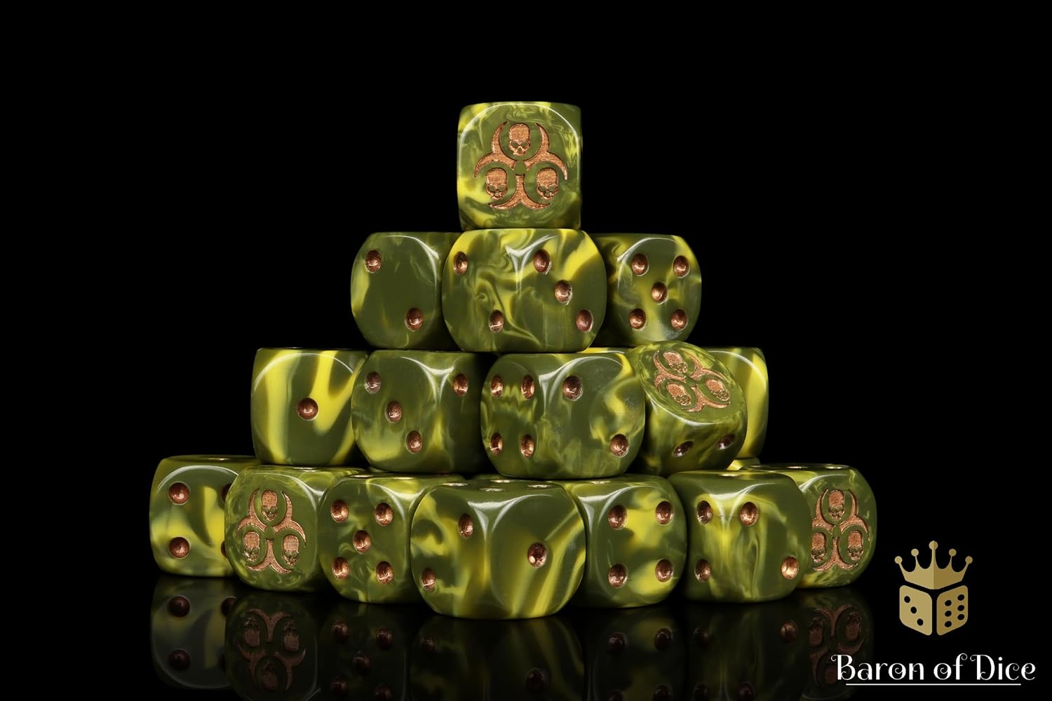 Baron of Dice Diseased Resin Dice - Set of 25 (Round)