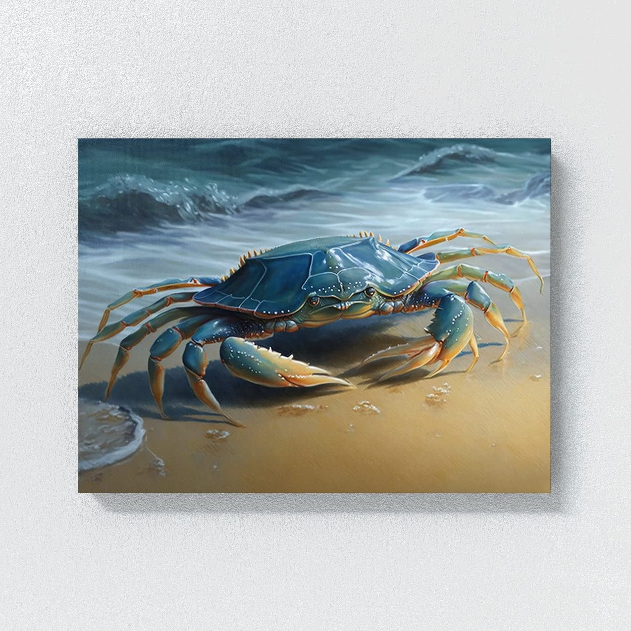 Amazon.com: Sense Canvas Crab Beach Scene 1 Canvas Art - Home