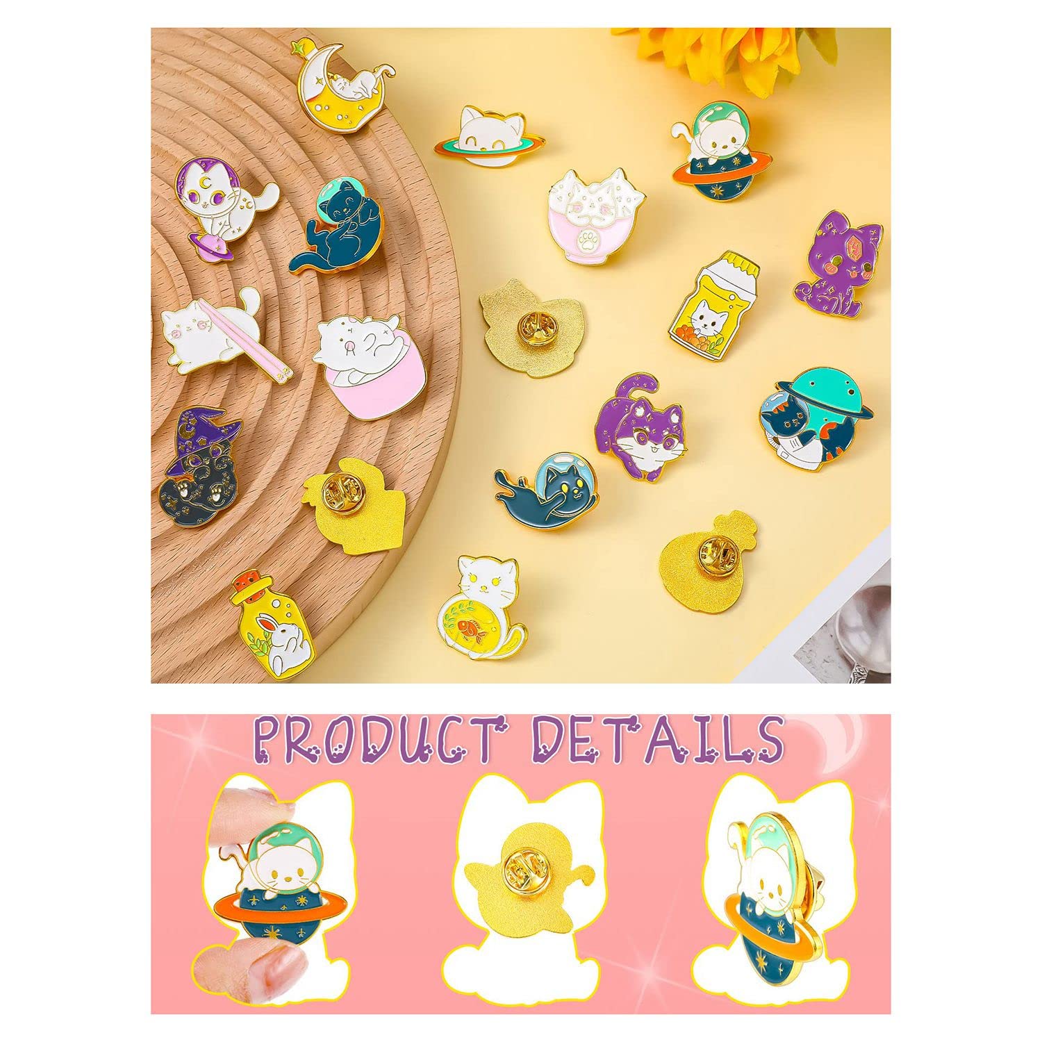 Sxutop 12 stuks schattige emaille pinnen grappige emaille pinnen decoratieve pinnen schattige dierenbroches badge voor rugzak kleding feestdecoratie