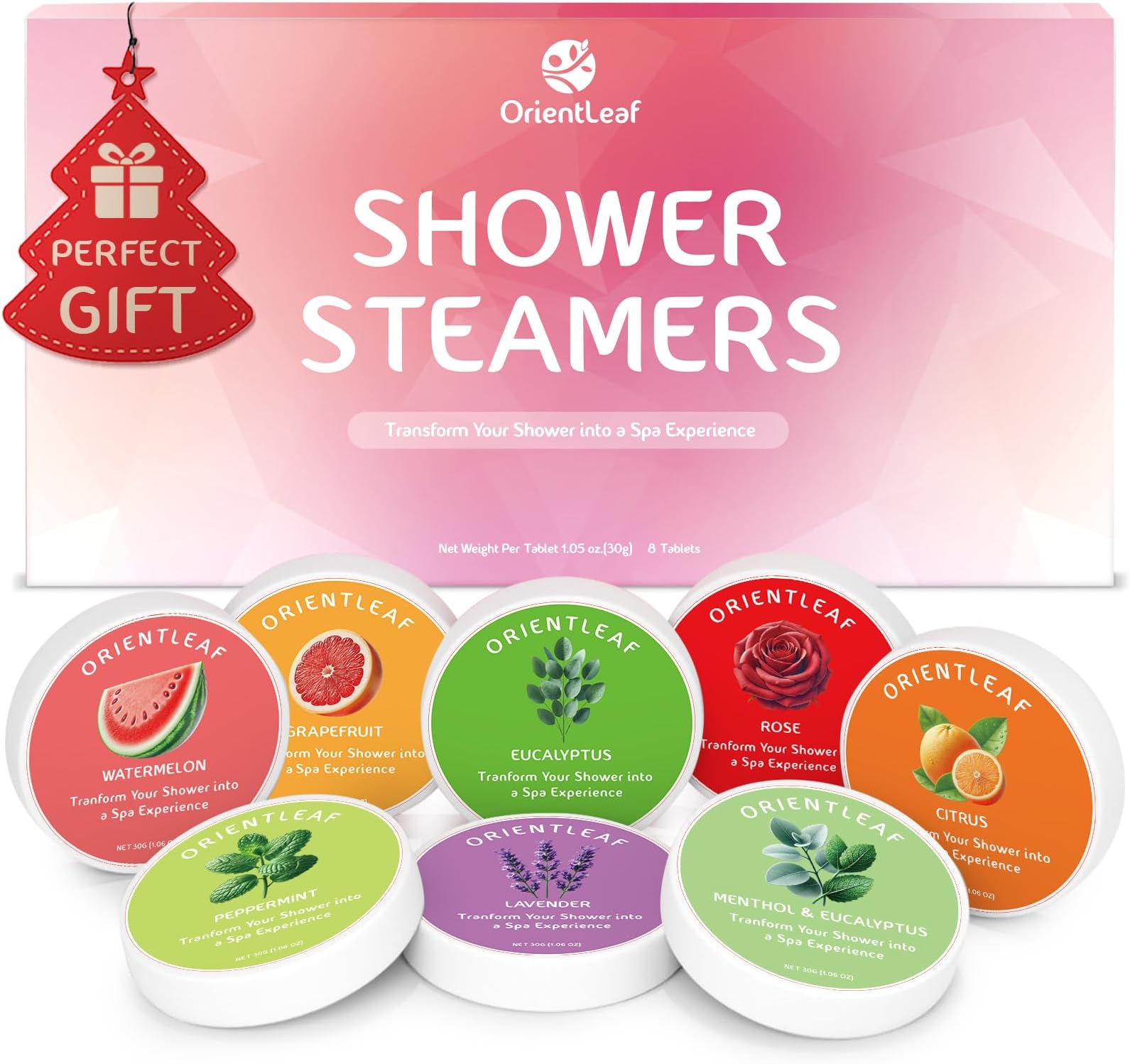 Shower Steamers Aromatherapy, 8 Pcs Stress Relief Shower Bombs, Mothers Day Gifts, Birthday Gifts for Women, Self Care & Relaxation Christmas Gifts for Women, Stocking Fillers