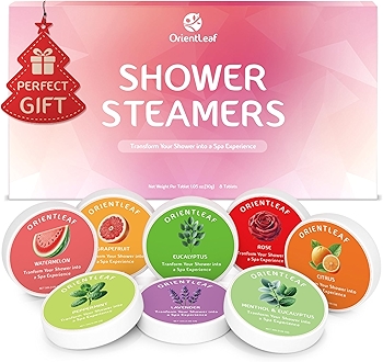 OrientLeaf 沐浴蒸汽丸，香薰放松礼品，压力缓解沐浴炸弹，适合妈妈的自我护理与放松礼物