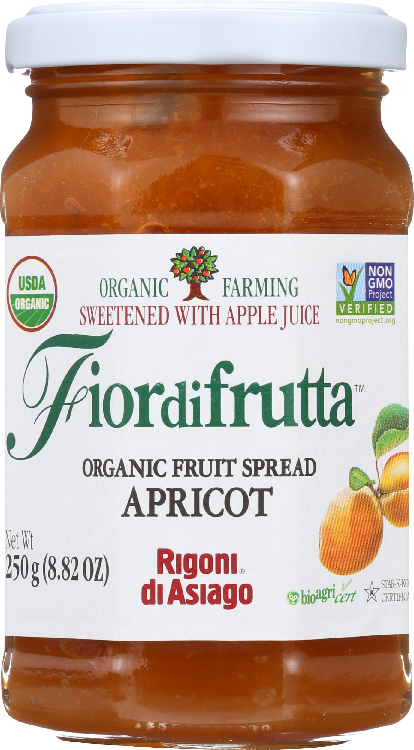 Rigoni di Asiago FRUIT SPRD APRICOT ORG, 8.81 ounce (pack of 1)