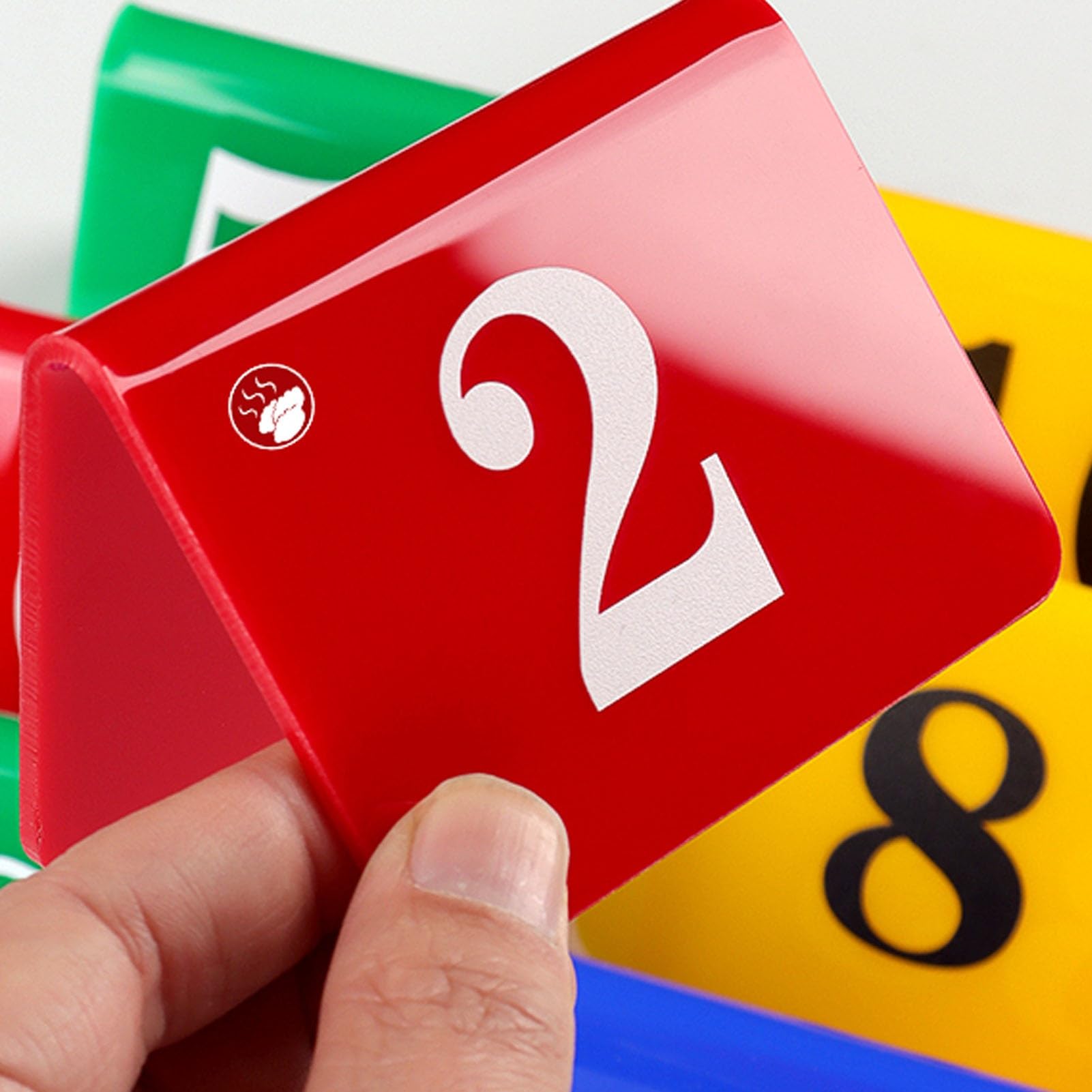 Numery Stołów Weselnych 1-10, 1-20, Dwustronne Numerowane Namioty Stołowe, Akrylowe Numery Stołów, Numery Stołów do Restauracji, Wesel, Ceremonii(Green,1-50)