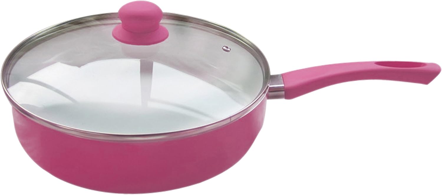 MSV Raspberry' DEEP FRYPANS Ceramic COATING-28 cm, Pink