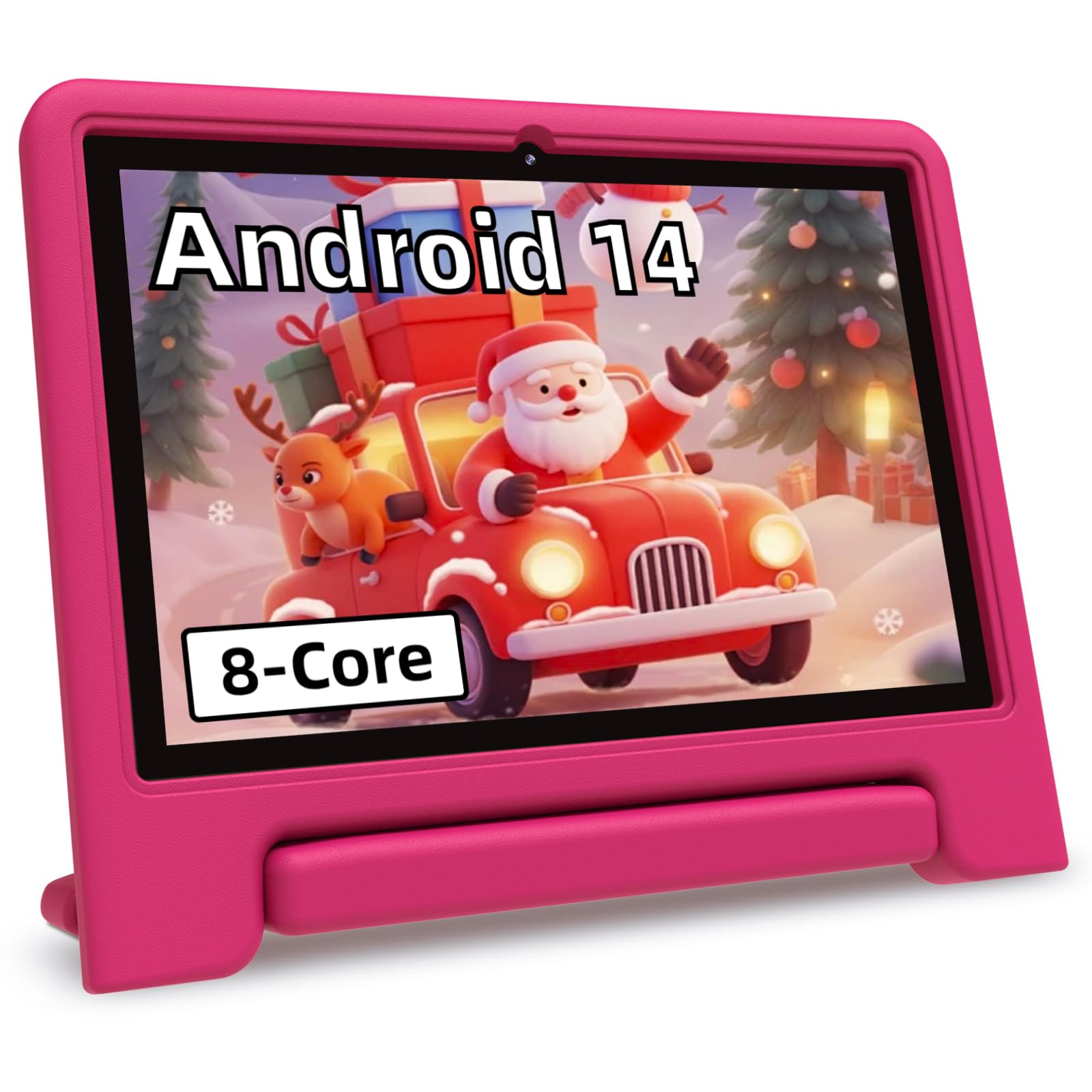 Kids Tablet, 10.1 Inch Android 14 Tablet for Kids with Case Included, Octa-Core CPU, （3+3） GB RAM 64GB ROM(1TB Expand), Pre-Installed Educational Apps, Parental Controls