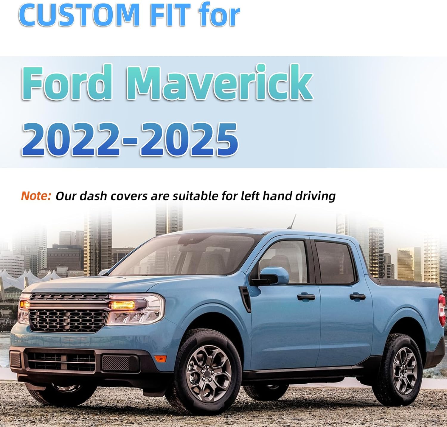 SKYLOTEC Dash Cover Compatible with 2022-2026 Ford Maverick/Hybrid/XL/XLT/Lariat Dashboard Mat for Maverick Accessories Dash Pad Carpet Protector